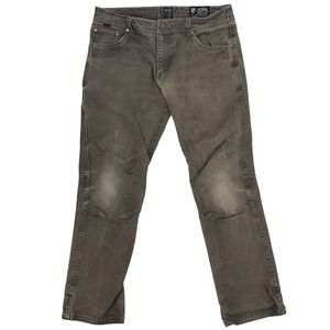Kuhl Rydr Lean Pants Mens 36x31 (Tag 36x32) Brown Patina Dye Articulated Knee